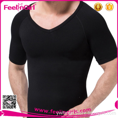 Black Sexy V-neck Thin Tight Body Shapewear Men's Slimming Vest